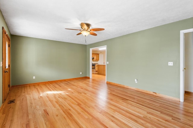 3467 New Hope Rd, Hendersonville, TN 37075 - empty room featuring ceiling fan and light wood-style flooring