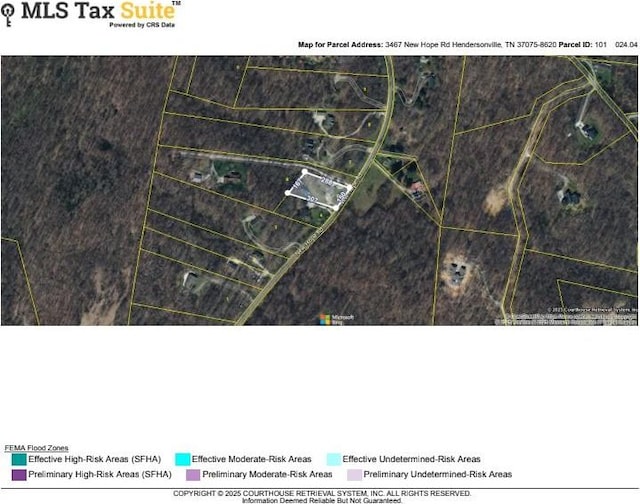3467 New Hope Rd, Hendersonville, TN 37075 - map of property location with property boundaries highlighted