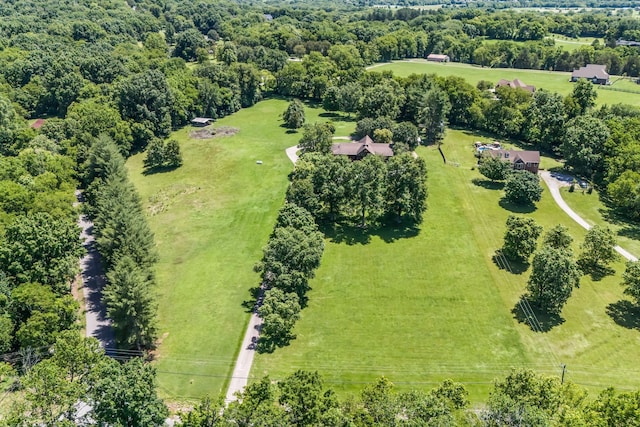 bird's eye view featuring a rural view