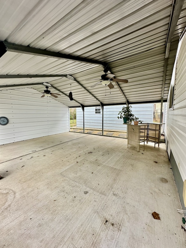 view of patio / terrace with ceiling fan