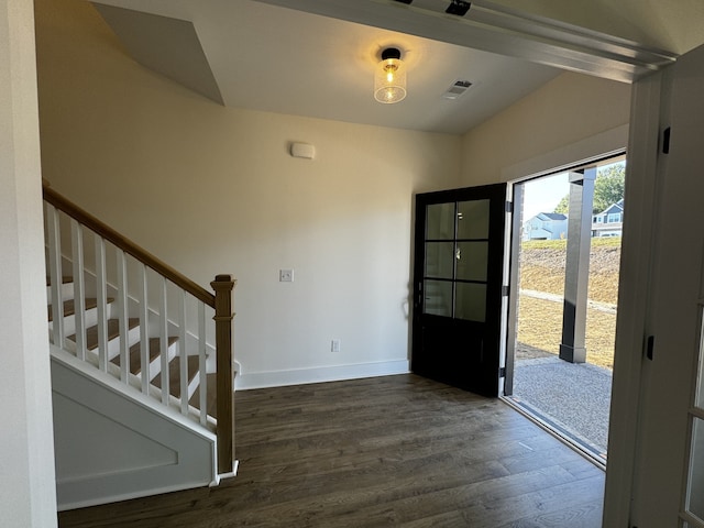 entryway featuring dark hardwood / wood-style floors