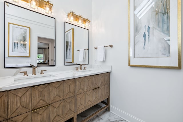 bathroom with vanity