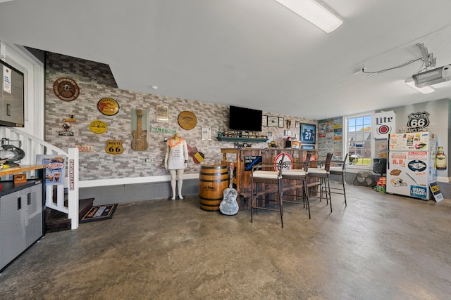 interior space featuring a garage door opener