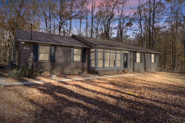 view of ranch-style house