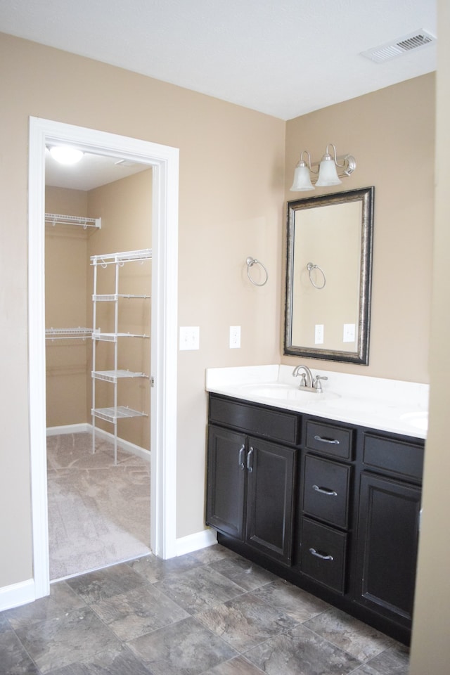 bathroom featuring vanity