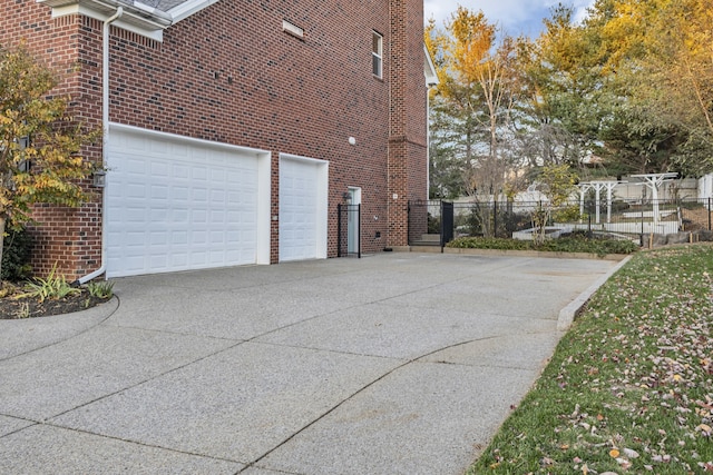 view of home's exterior featuring a garage