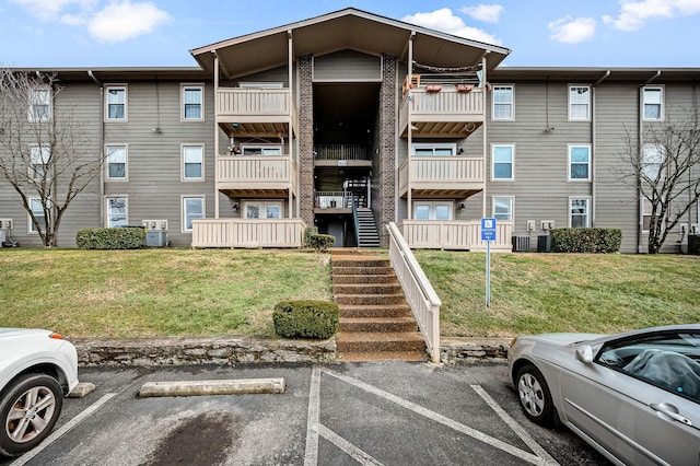 view of building exterior featuring central AC unit