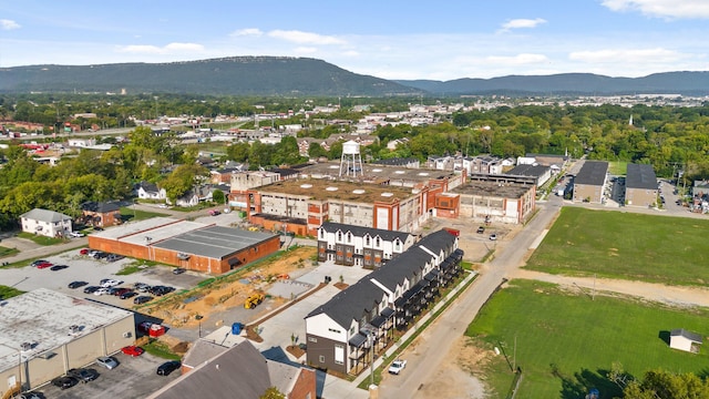 bird's eye view featuring a mountain view