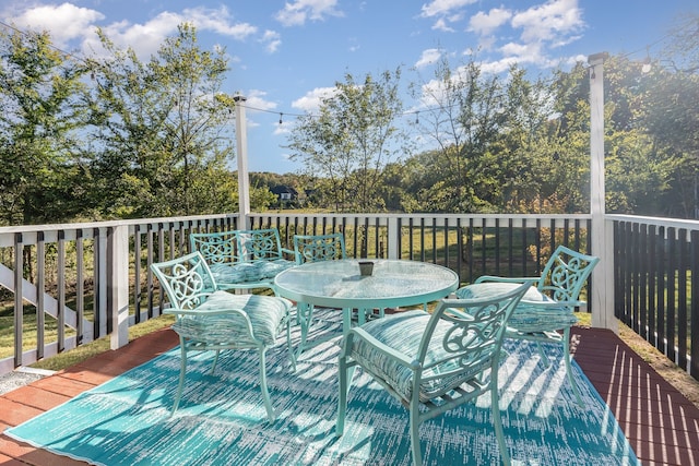 view of wooden terrace