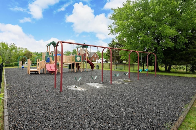 view of jungle gym