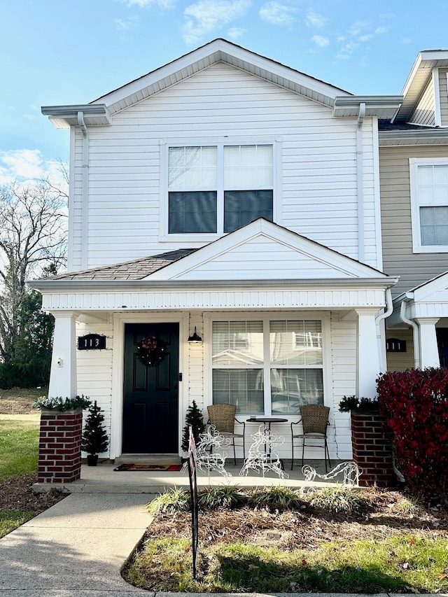 view of front of property with covered porch