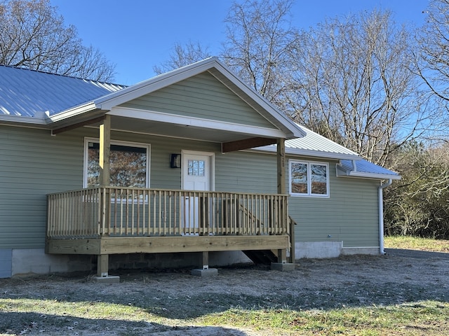 exterior space with covered porch