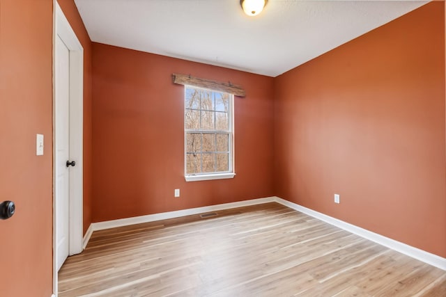 empty room featuring light hardwood / wood-style flooring