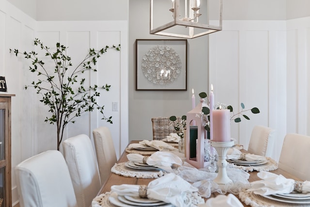 view of dining area