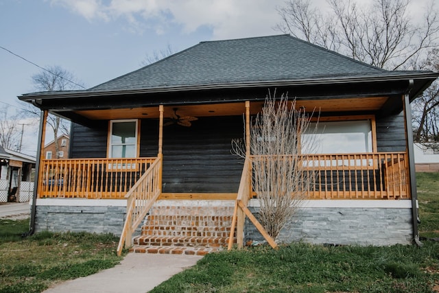 view of front of home with covered porch