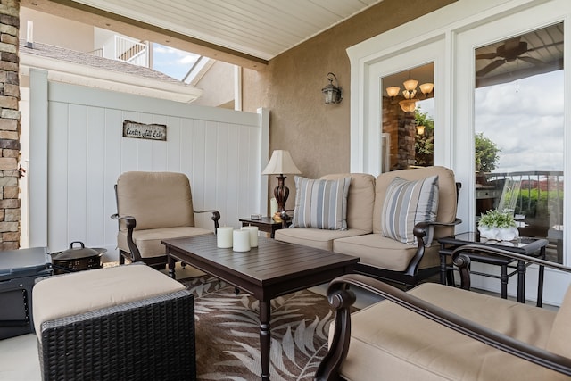 view of patio / terrace with an outdoor hangout area