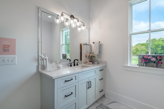 bathroom with vanity