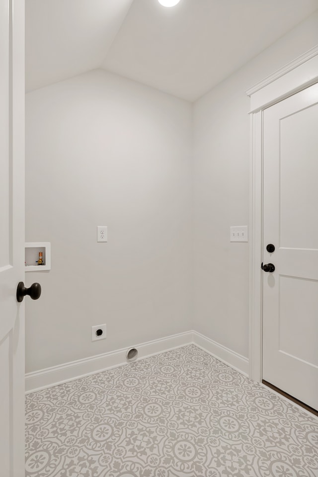 laundry room featuring hookup for an electric dryer and washer hookup