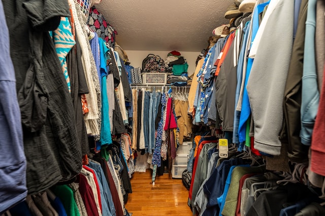 spacious closet featuring wood-type flooring