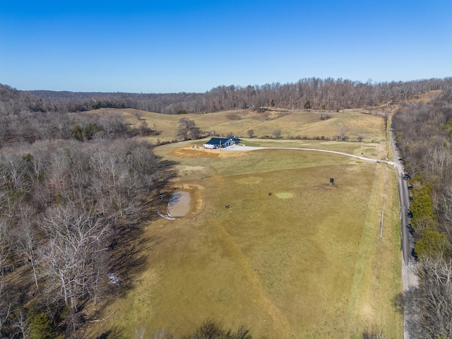 bird's eye view with a rural view