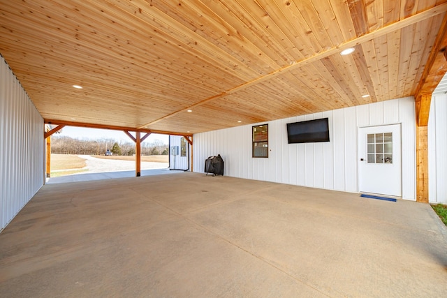 view of patio featuring a grill