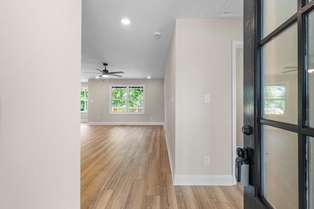 interior space featuring light hardwood / wood-style flooring