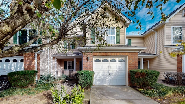 view of front property with a garage