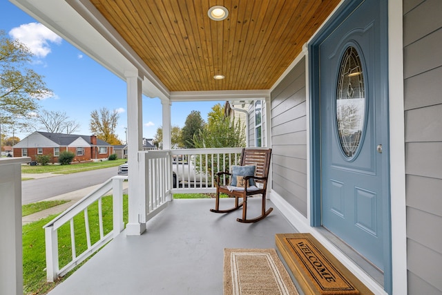 exterior space with a porch