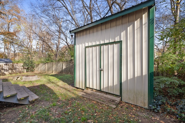 view of outdoor structure