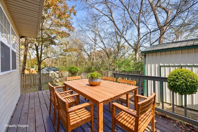 view of wooden terrace