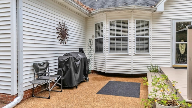 view of patio / terrace with area for grilling