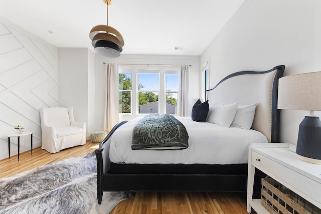 bedroom featuring hardwood / wood-style floors