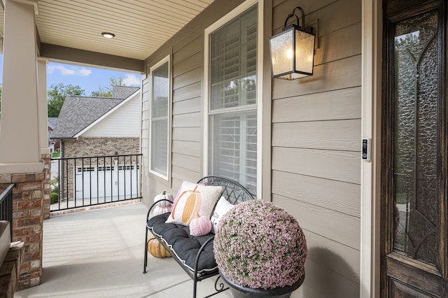 balcony with covered porch