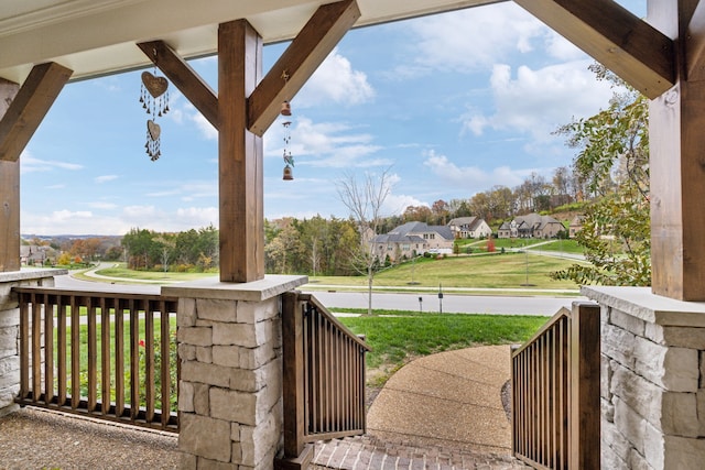 view of patio with a porch