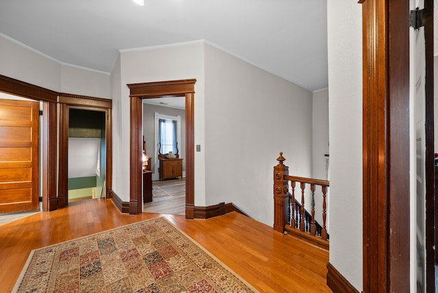 428 N Main St, Trenton, KY 42286 - hall featuring light hardwood / wood-style floors and ornamental molding