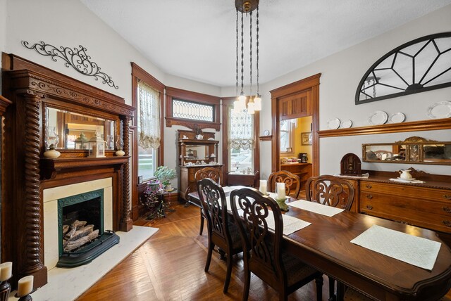 428 N Main St, Trenton, KY 42286 - dining room with a premium fireplace and wood-type flooring