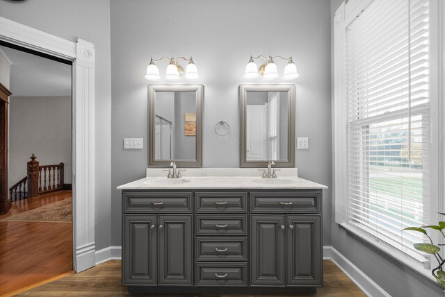 428 N Main St, Trenton, KY 42286 - bathroom featuring vanity and hardwood / wood-style flooring