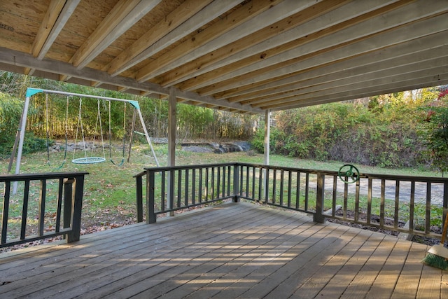 1206 Peter Pan Rd, Lookout Mountain, GA 30750 - deck featuring a playground