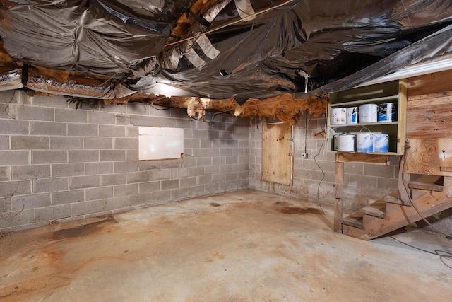 1206 Peter Pan Rd, Lookout Mountain, GA 30750 - unfinished below grade area featuring concrete block wall