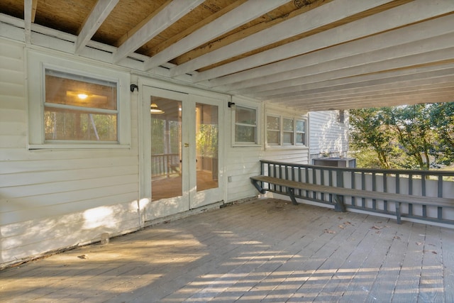 1206 Peter Pan Rd, Lookout Mountain, GA 30750 - wooden deck with french doors