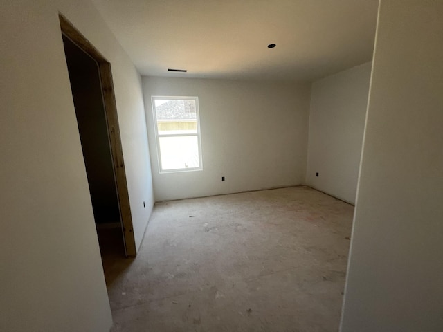 view of spare room