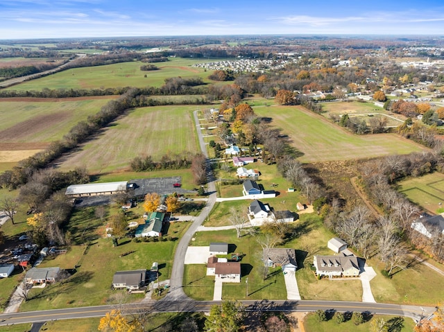 bird's eye view featuring a rural view