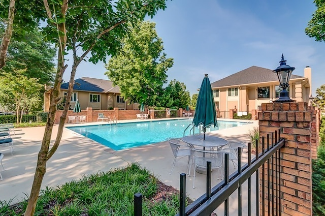 view of pool with a patio