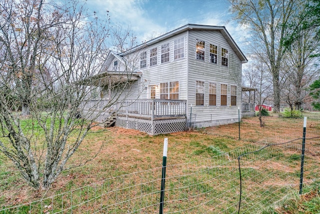 exterior space with a wooden deck