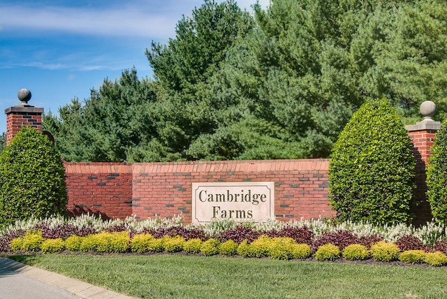 view of community sign