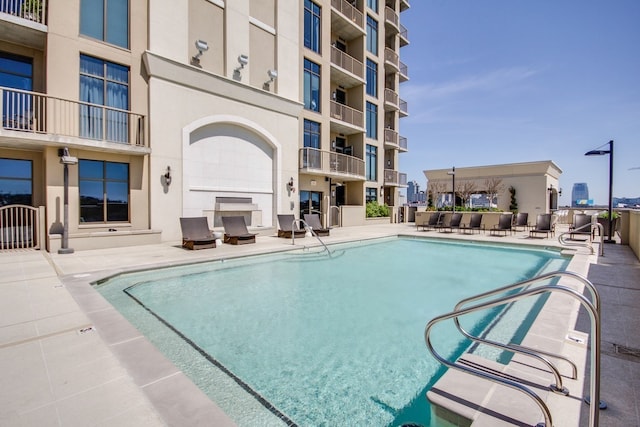 view of pool with a patio