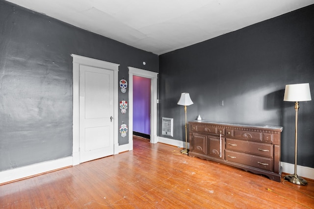 interior space with light hardwood / wood-style floors