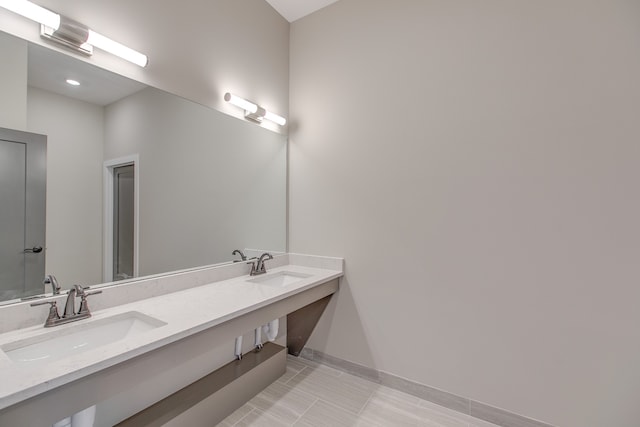 bathroom with vanity