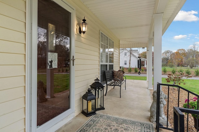 view of patio / terrace with a porch