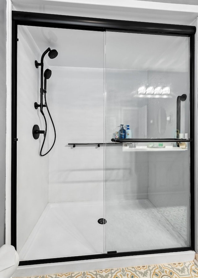 bathroom with walk in shower